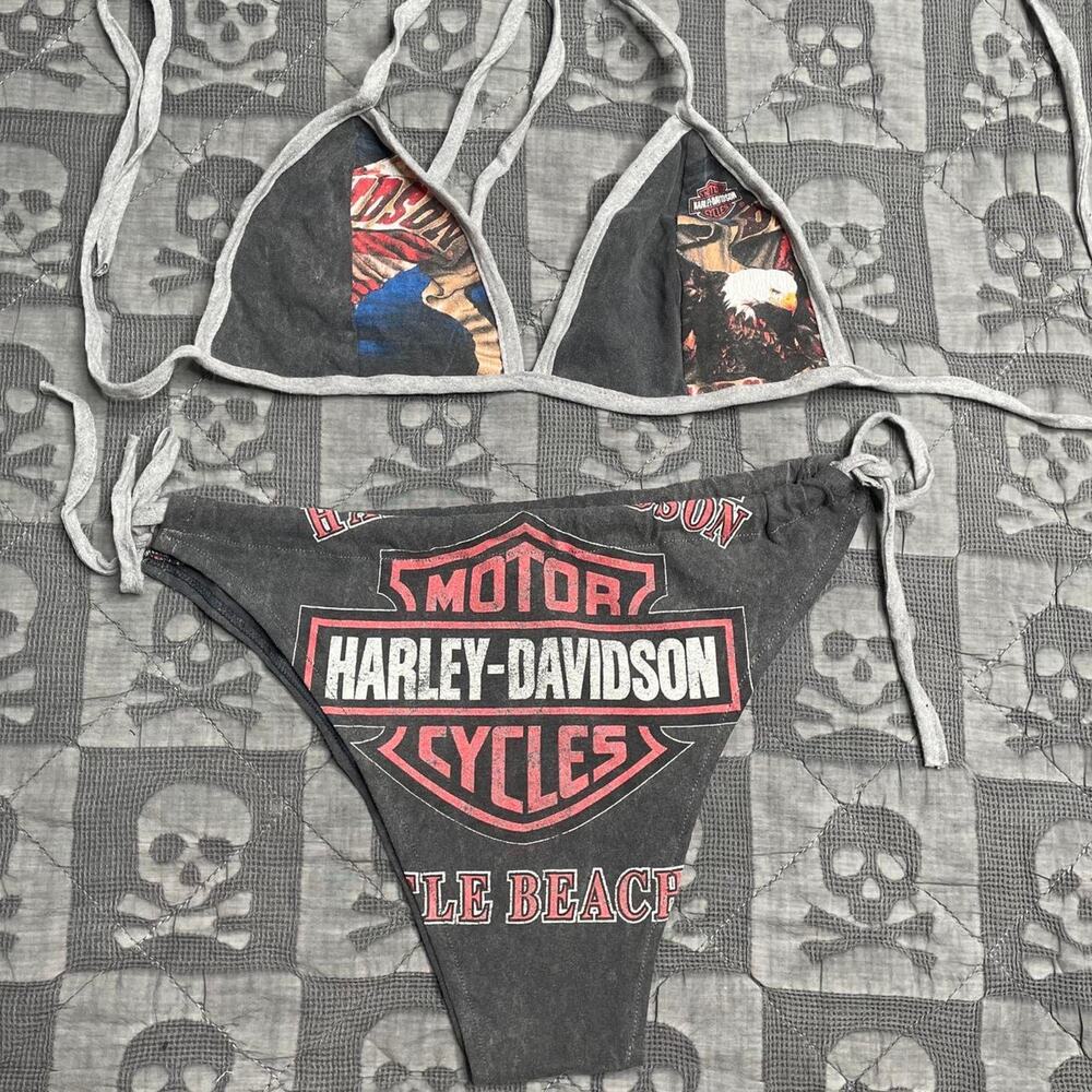 Y2k harley davidson bikini size